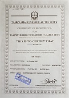 Taxpayer Identification Number (TIN) Certificate 